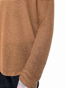 Camiseta Tricot Marrom