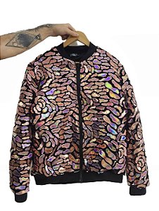 Jaqueta Glass Flor Rosé