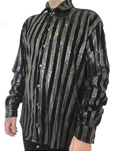 Camisa Paetê e Veludo