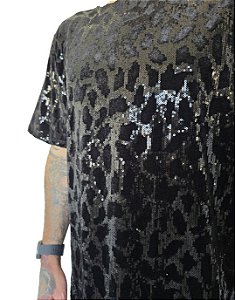 Camiseta Paetê Tigre