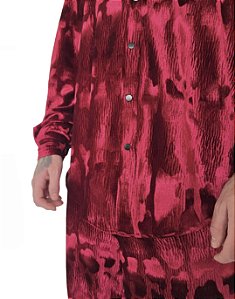 Conjunto Veludo Vinho