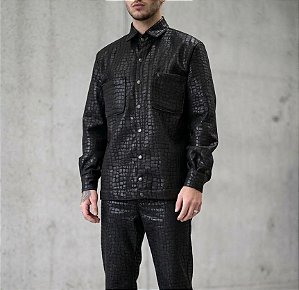 Jaqueta Croco Preto
