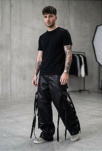 Calça Croco Preta
