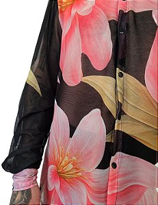 Camisa Tule Floral