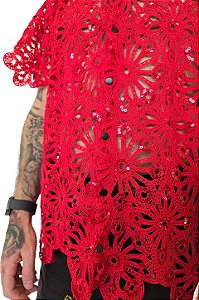 Camisa Renda Vermelha
