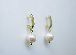 BRINCO MINI GÔNDOLA EM VERMEIL PÉROLA BIWA