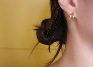 ARGOLA PEQUENA DUPLA VERMEIL