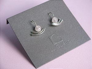 BRINCO GAIVOTA QUARTZO ROSA