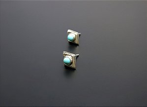 BRINCO CAIXA LOSANGO TURQUESA NEPAL