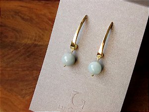 BRINCO GÔNDOLA VERMEIL COM ÁGUA MARINHA ÁGUA MARINHA