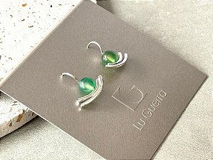 BRINCO GAIVOTA QUARTZO VERDE