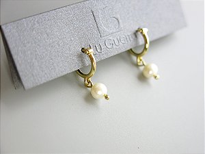 ARGOLA PP VERMEIL COM  PÉROLA BIWA PÉROLA BIWA