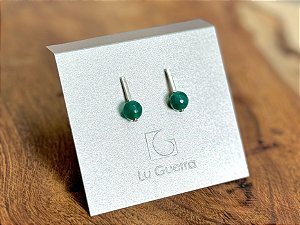 BRINCO SLIM QUARTZO VERDE FACETADO