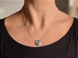 COLAR CORRENTE ESPIRAL G PRATA