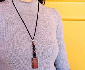 PÊNDULO JASPE, ÁGATA E HEMATITA