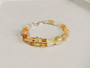 PULSEIRA EXÓTICA CITRINO E TOPÁZIO IMPERIAL