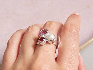 ANEL TRIO DELICADO TURMALINA