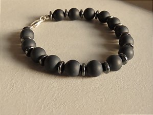 PULSEIRA UNISSEX AGATA NEGRA