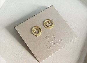 BRINCO ESPIRAL VAZADO VERMEIL