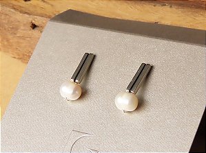 BRINCO SLIM DUPLO PÉROLA PÉROLA BIWA