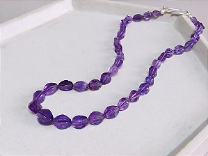 COLAR AMETISTA FACETADA