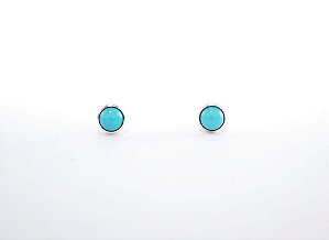BRINCO CAIXA  PEQUENA TURQUESA DO NEPAL TURQUESA