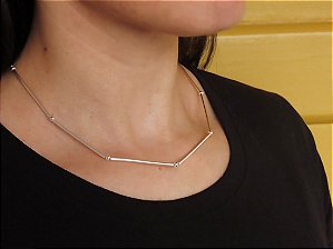 COLAR CANUTILHO SÓ PRATA PRATA