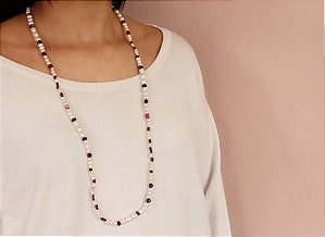 COLAR LÚDICO PÉROLA BIWA E GRANADA