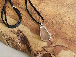 PINGENTE SEDA CAIXA CRISTAL DE ROCHA