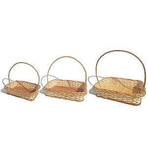 Cesta de vime retangular