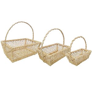 Cesta Canoa de Palha