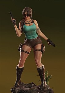 Action Figure Lara Croft Clássica - Tomb Raider - Colecionável em Resina