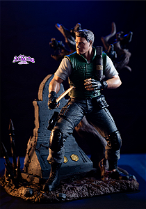 Diorama Colecionável Chris Redfield - Resident Evil 1 Remake