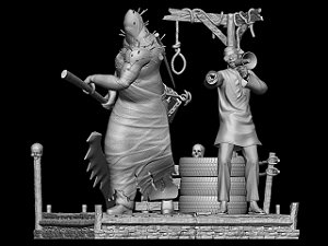 Diorama Executor e Investigador Majini Resident Evil 5