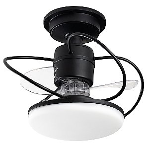 Ventilador de Teto Treviso Preto Fosco Elegance LED Ctrl Rem