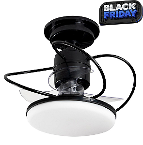 Ventilador de Teto Treviso Preto Elegance LED Bivolt
