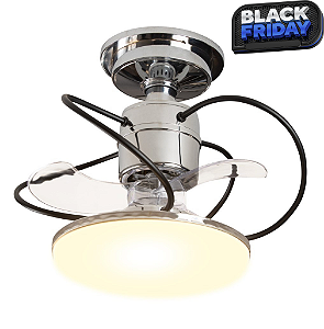 Ventilador de Teto Treviso Cromado Elegance LED Contr Remoto