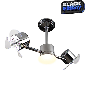 Ventilador de Teto Treviso Infinit LED Cromado Contrl Remoto