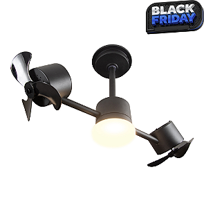 Ventilador de Teto Treviso Infinit LED Preto Controle Remoto
