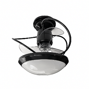 Ventilador de Teto Treviso Preto Bali Chave Parede Bivolt