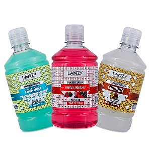 Kit 3 sabonetes Líquidos Coconut Erva Doce Frutas Vermelhas Lanzy 500ml