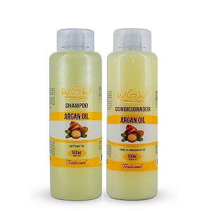 Kit Shampoo e Condicionador Óleo de Argan Wgw 500ml Tradicional