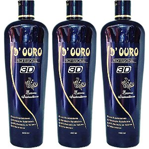 03 Escovas Progressivas D Ouro Instantânea 3d 3x1000ml