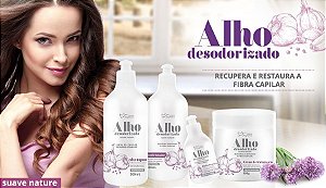 Kit Alho Desodorizado Suave Fragrance P/ Cabelos Com Químicas