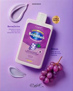 Loção Hidratante Beijinhos Uva- Pele Macia e Aveludada- Bel Kit