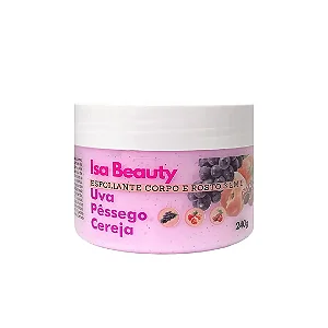 Esfoliante Corpo e Rosto Uva Pêssego Cereja- Isa Beauty