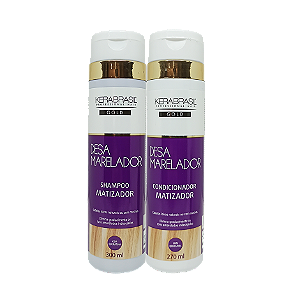 Kit de Shampoo e Condicionador Kerabrasil Desamarelador