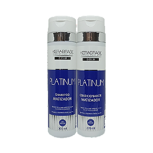 KIT Shampoo e Condicionador Matizador Platinum 250ml Kerabrasil