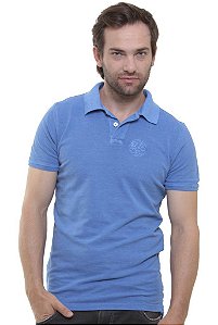 Polo Oitavo Ato Stone Wash Azul