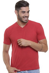 Camiseta Decote V Oitavo Ato Vermelho